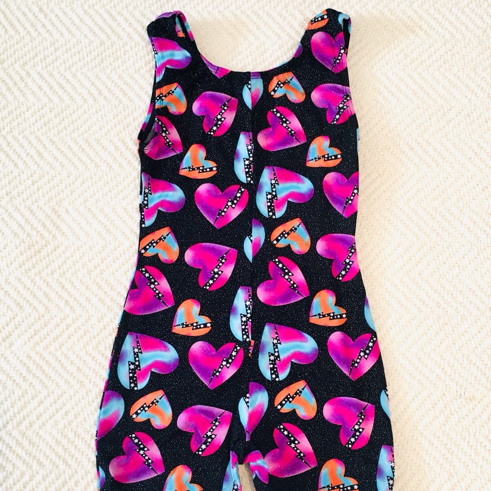 Gymnastics kids child girl dance leotard sleeveless cotton knit blend